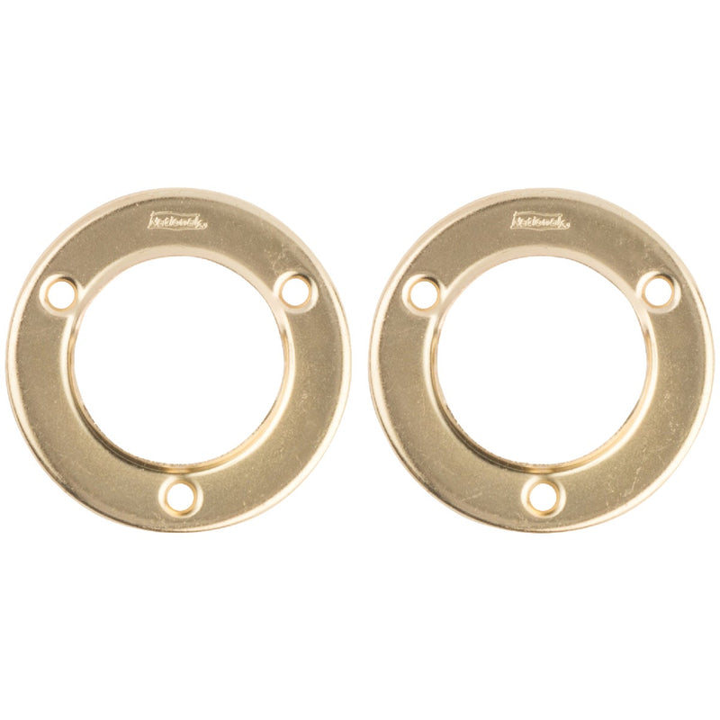 National 1-3/8 In. Steel Closet Rod Socket, Satin Brass (2-Pack)