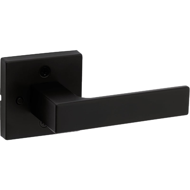 Kwikset Singapore Square Bed/Bath Lever, Matte Black