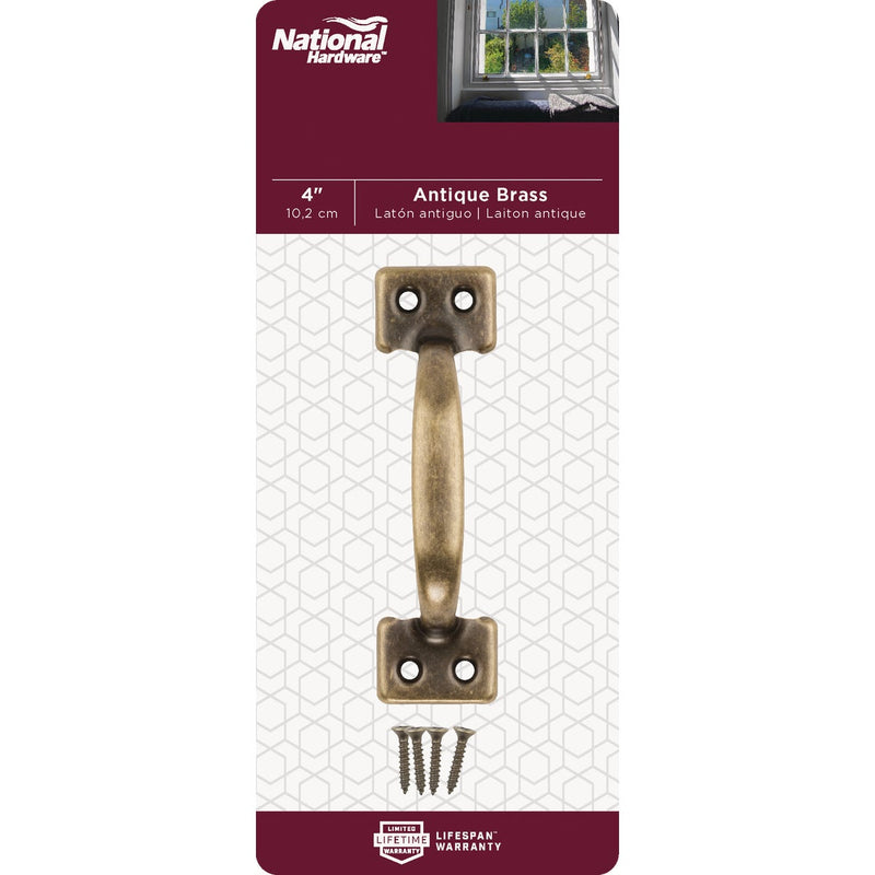 National V170 4 In. Antique Brass Window Sash Lift