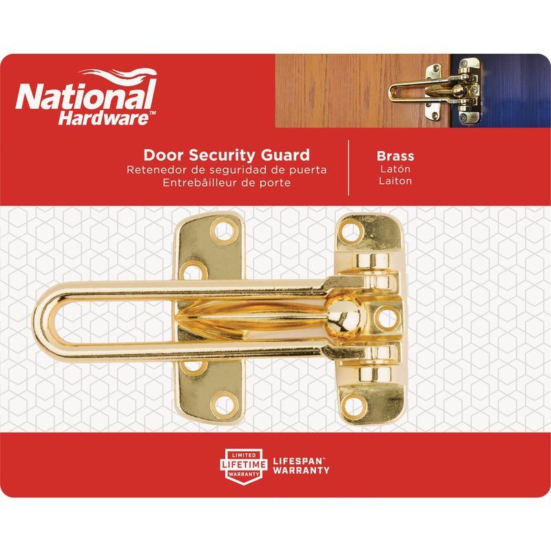 National Polished Brass Decorative Door Security Guard