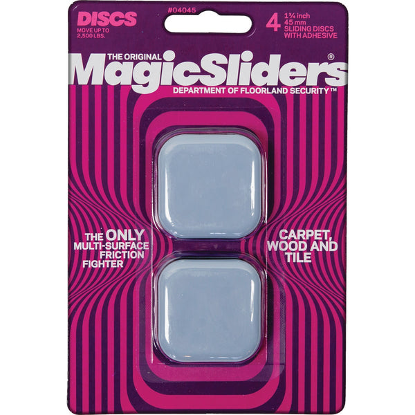 Magic Sliders 1-3/4 In. Square Self-Adhesive Furniture Glide,(4-Pack)