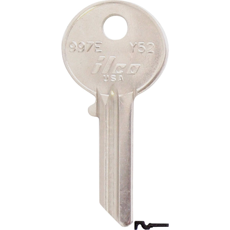 ILCO Yale Nickel Plated House Key, Y52 / 997E (10-Pack)