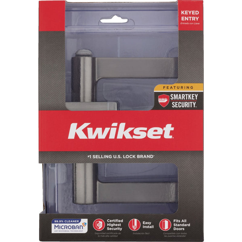 Kwikset Signature SmartKey Halifax Satin Nickel Entry Lockset