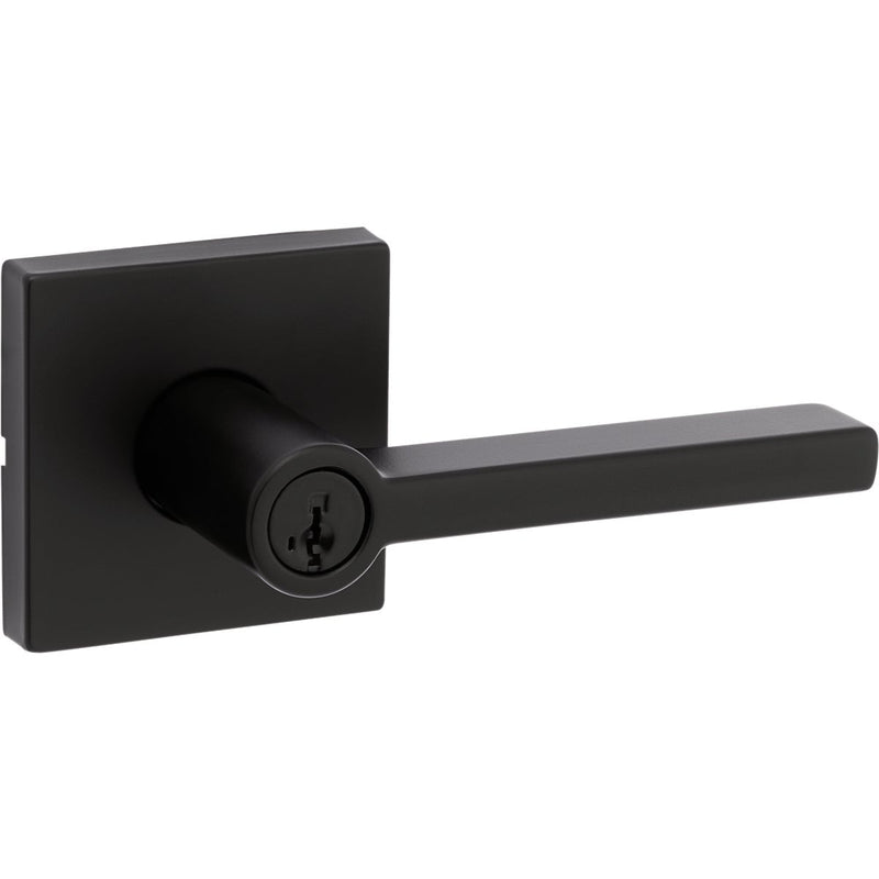 Kwikset Signature SmartKey Halifax Matte Black Entry Lockset