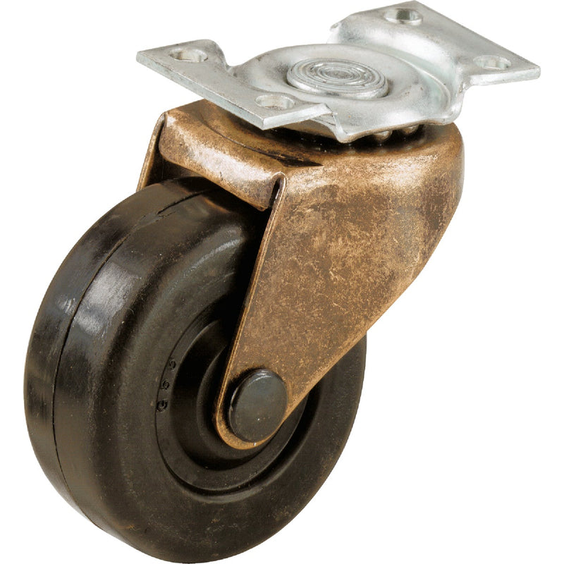 Do it 2 In. Medium-Duty Soft Rubber Swivel Plate Caster (2-Pack)