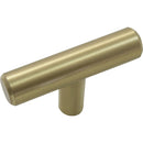 Laurey Melrose T-Shaped  2 In. Satin Brass Steel T-Bar Knob