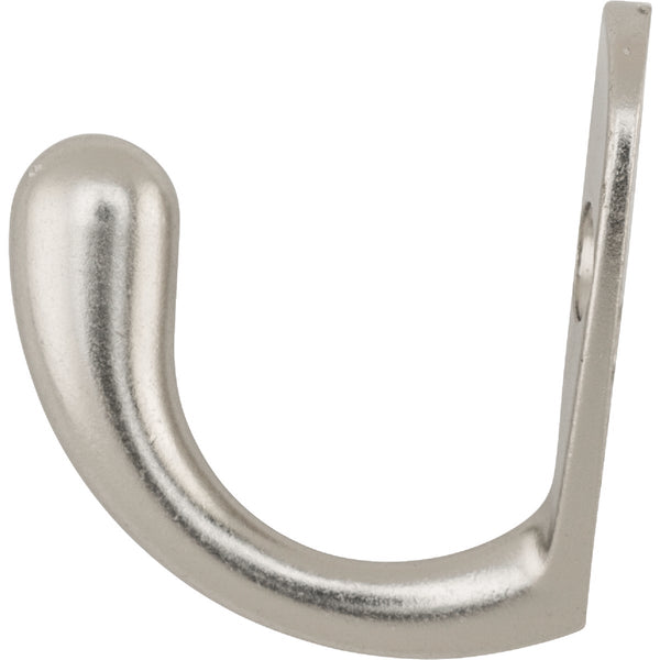 National Satin Nickel Single Prong Robe Hook