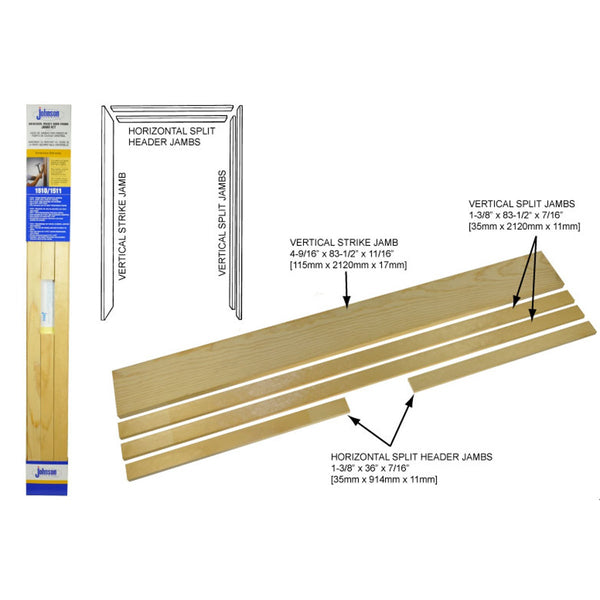 Johnson Hardware 1510 Series 36 In. To 80 In. Natural Pocket Door Frame