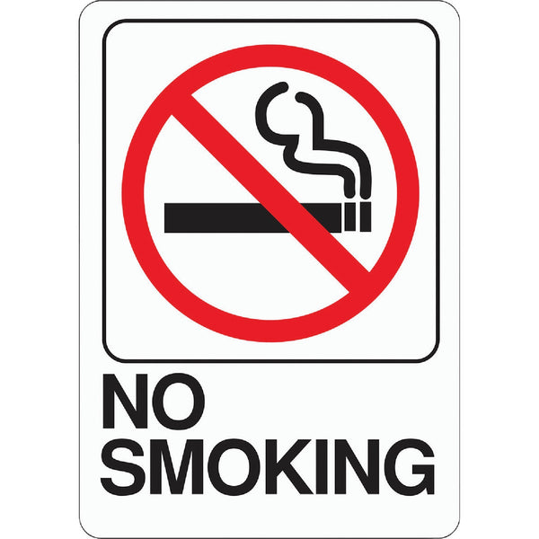 Hy-Ko Deco Series Heavy-Duty Plastic Sign, No Smoking