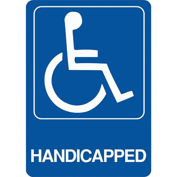 Hy-Ko Deco Series Heavy-Duty Plastic Sign, Handicapped