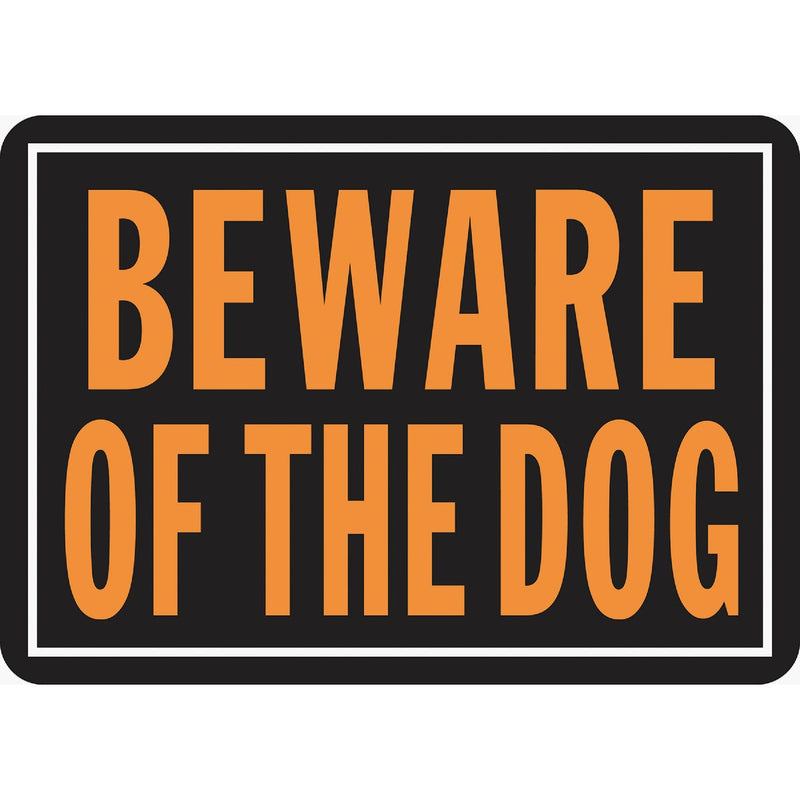 Hy-Ko 10x14 Day-Glo Aluminum Sign, Beware Of The Dog