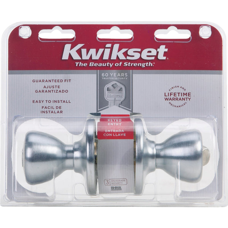 Kwikset Tylo Satin Chrome Entry Door Knob