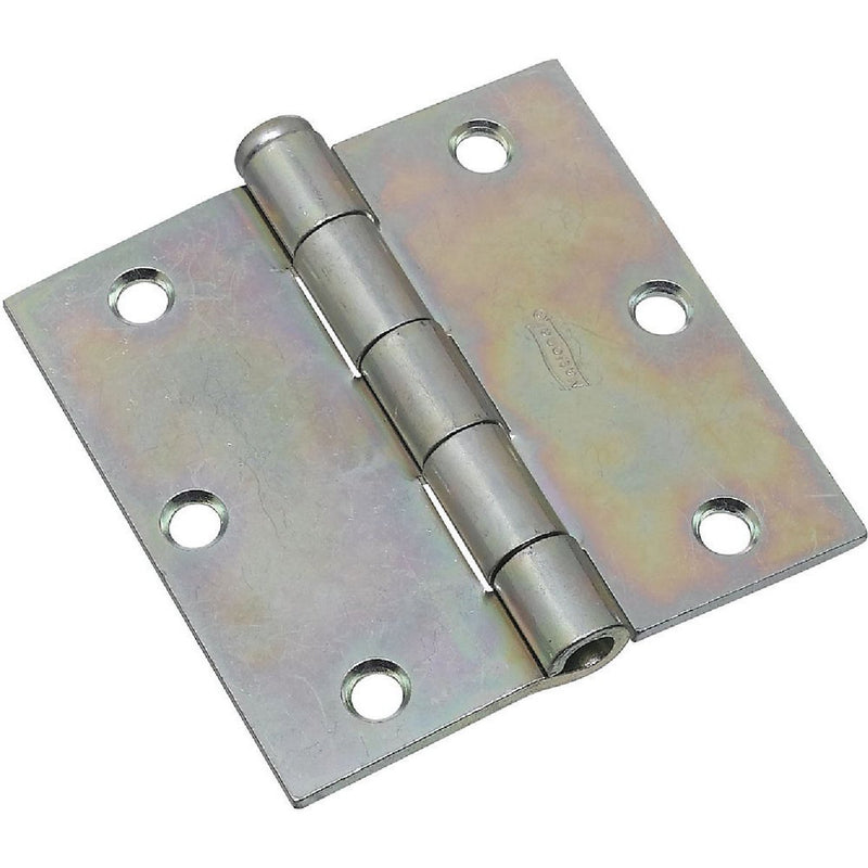 National 3-1/2 In. Square Zinc Plated Steel Broad Door Hinge (2-Pack)