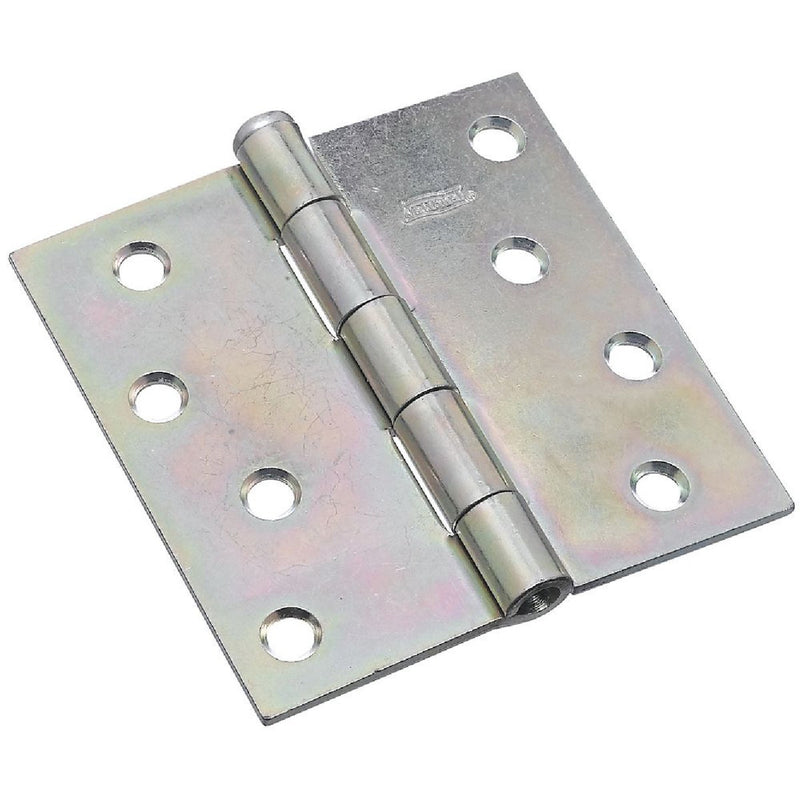 National 4 In. Square Zinc Plated Steel Broad Door Hinge