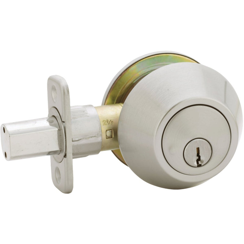 Steel Pro Satin Chrome Single Cylinder Deadbolt