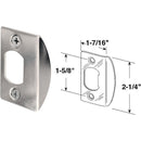 Defender Security Chrome 1-3/4 In. Lip Strike Plate