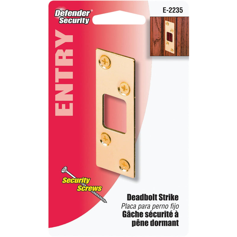 Defender Security Brass 1-1/4 In. Security Strike Plate