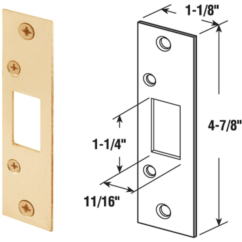 Defender Security Brass 1-1/4 In. Security Strike Plate