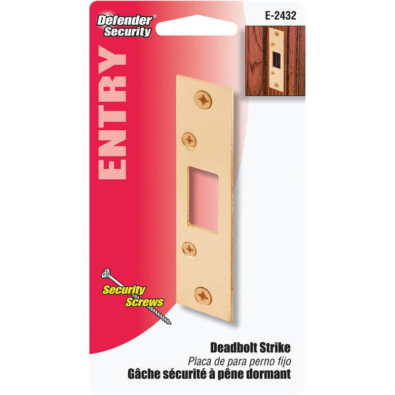 Defender Security Brass 1-1/4 In. Security Strike Plate