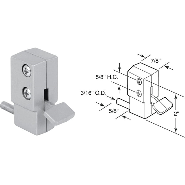 Defender Security Aluminum Step-On Patio Door Lock