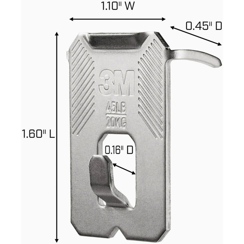 3M Claw Drywall Picture Hanger with Temporary Spot Marker, Holds 45 Lb., 3 Hangers, 3 Markers