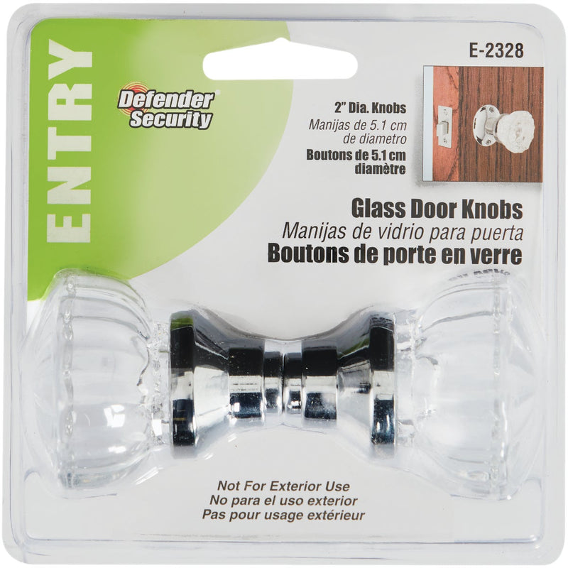 Defender Security 2 In. Glass Door Knob & Spindle Set