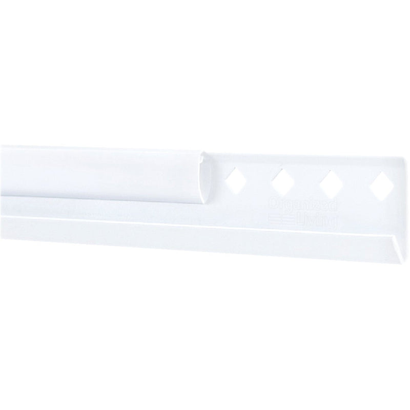 FreedomRail 42 In. White Horizontal Hanging Rail with Cover