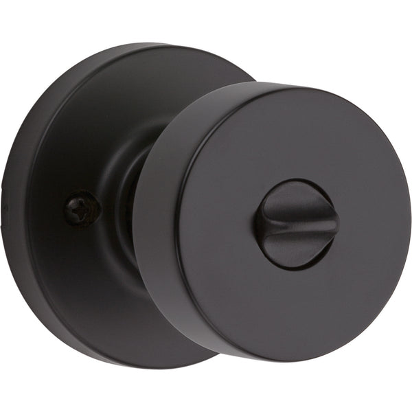 Kwikset Pismo Contemporary Matte Black Privacy Knob