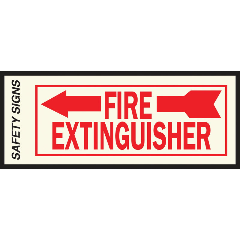 Hy-Ko Vinyl Sign, Fire Extinguisher with Arrow Left