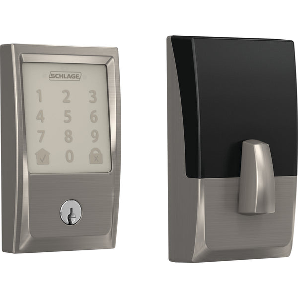 Schlage Encode Smart WiFi Deadbolt with Satin Nickel Century Trim