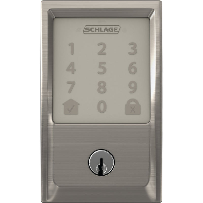 Schlage Encode Smart WiFi Deadbolt with Satin Nickel Century Trim