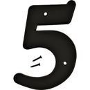 Hy-Ko 6 In. Black Gloss House Number Five
