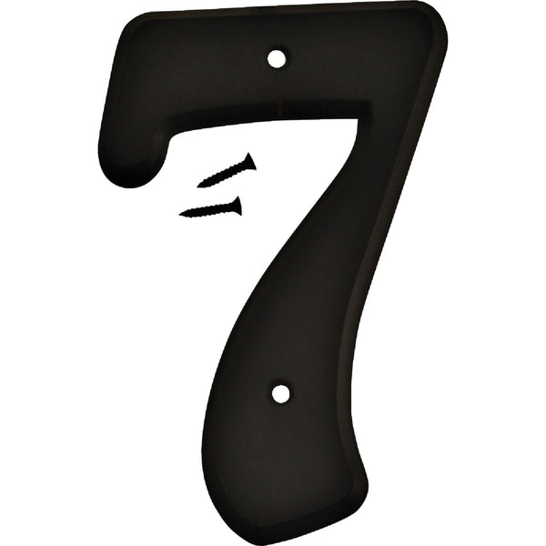 Hy-Ko 6 In. Black Gloss House Number Seven