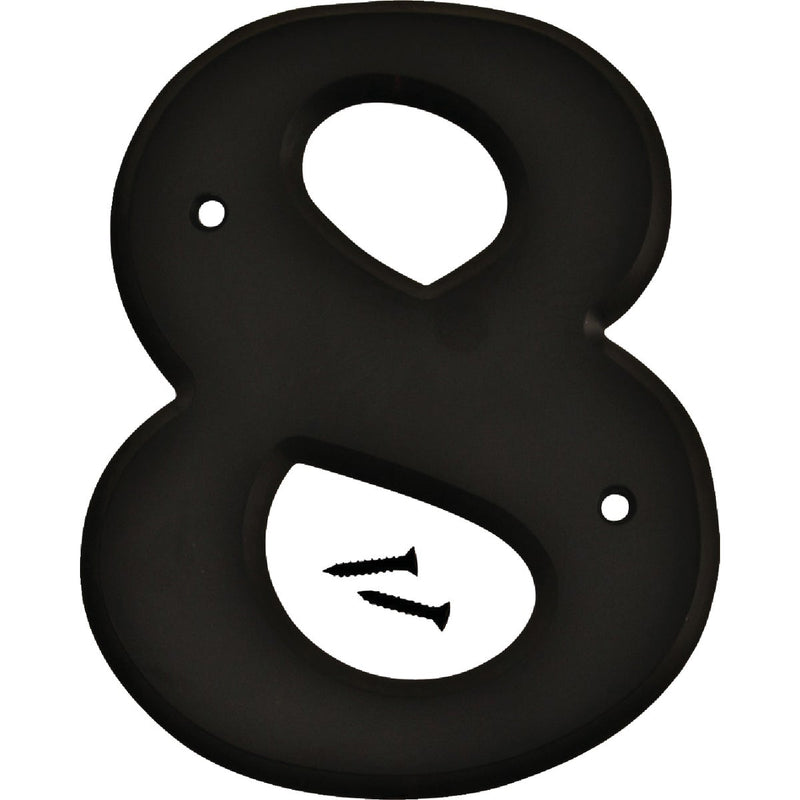 Hy-Ko 6 In. Black Gloss House Number Eight