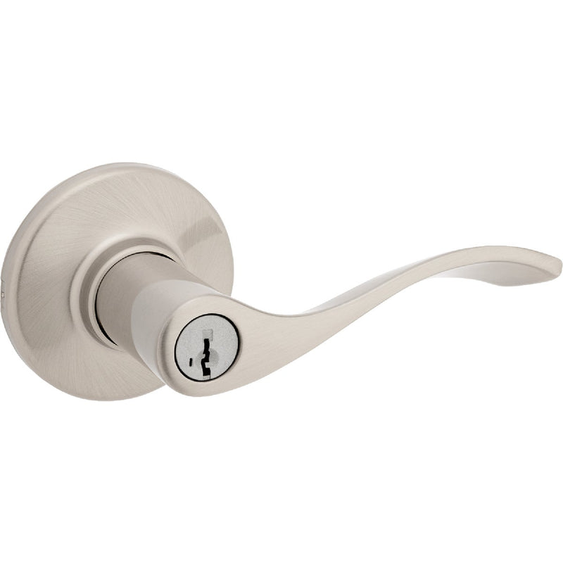 Kwikset Satin Nickel Balboa Entry Door Lever with Smartkey