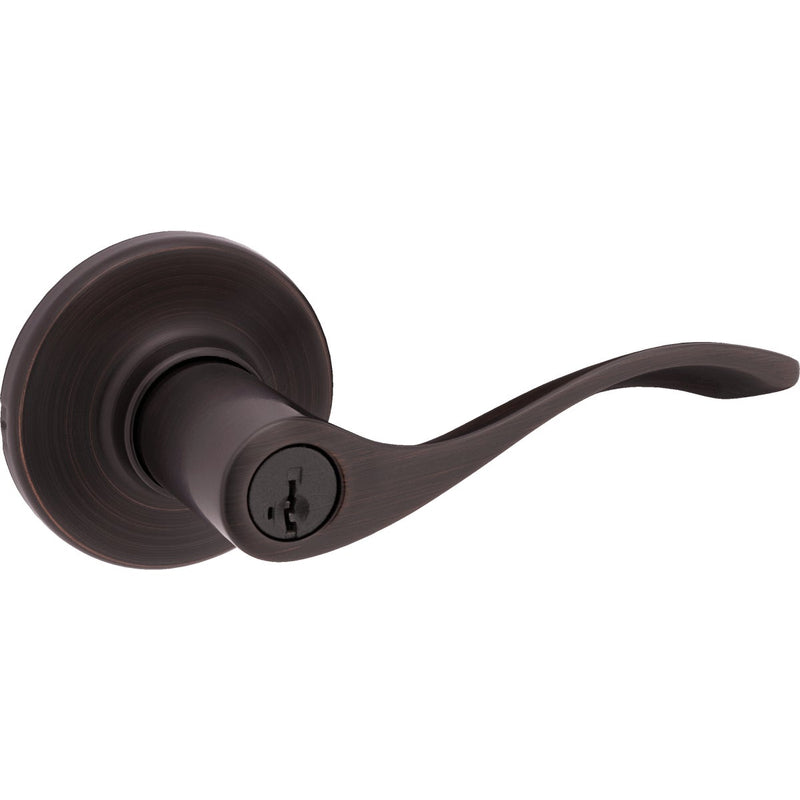 Kwikset Ventian Bronze Balboa Entry Door Lever with Smartkey