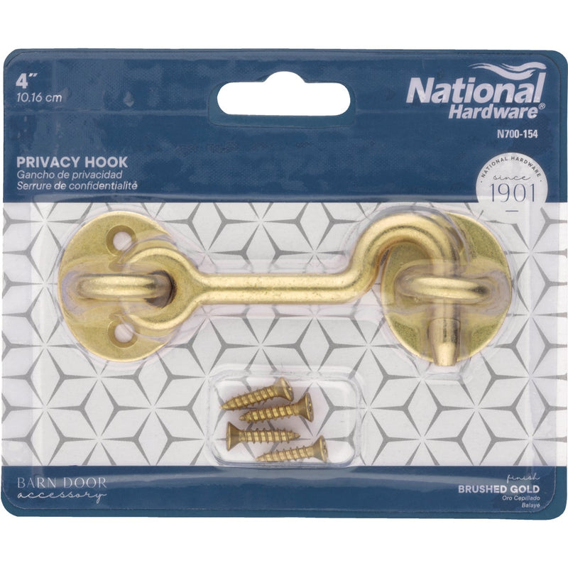 National V1020 Matte Brushed Gold Door Privacy Hook