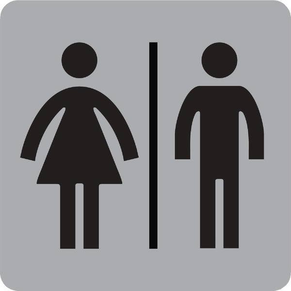 Hy-Ko 4 In. x 4 In. Restroom Sign