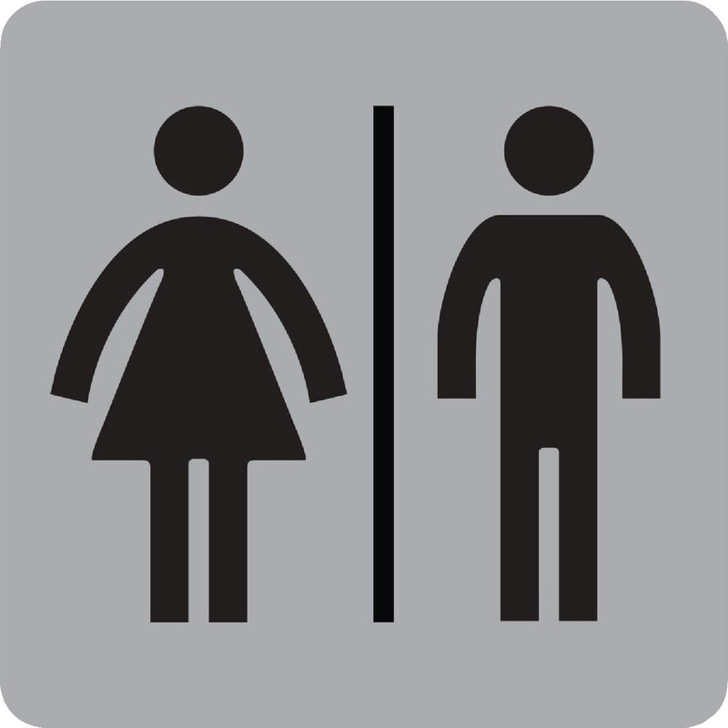 Hy-Ko 4 In. x 4 In. Restroom Sign