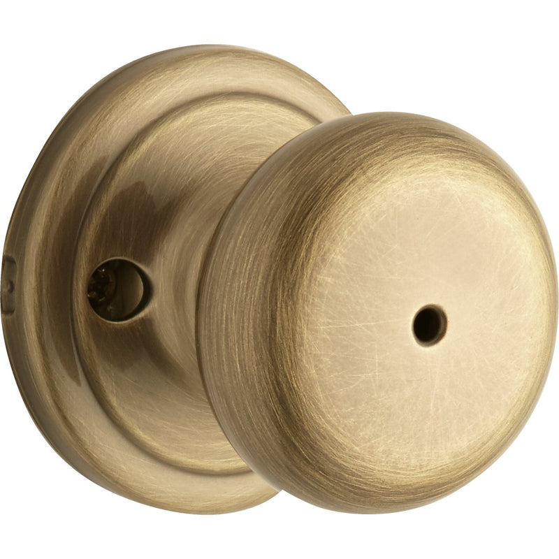 Kwikset Signature Series Antique Brass Bed & Bath Door Knob