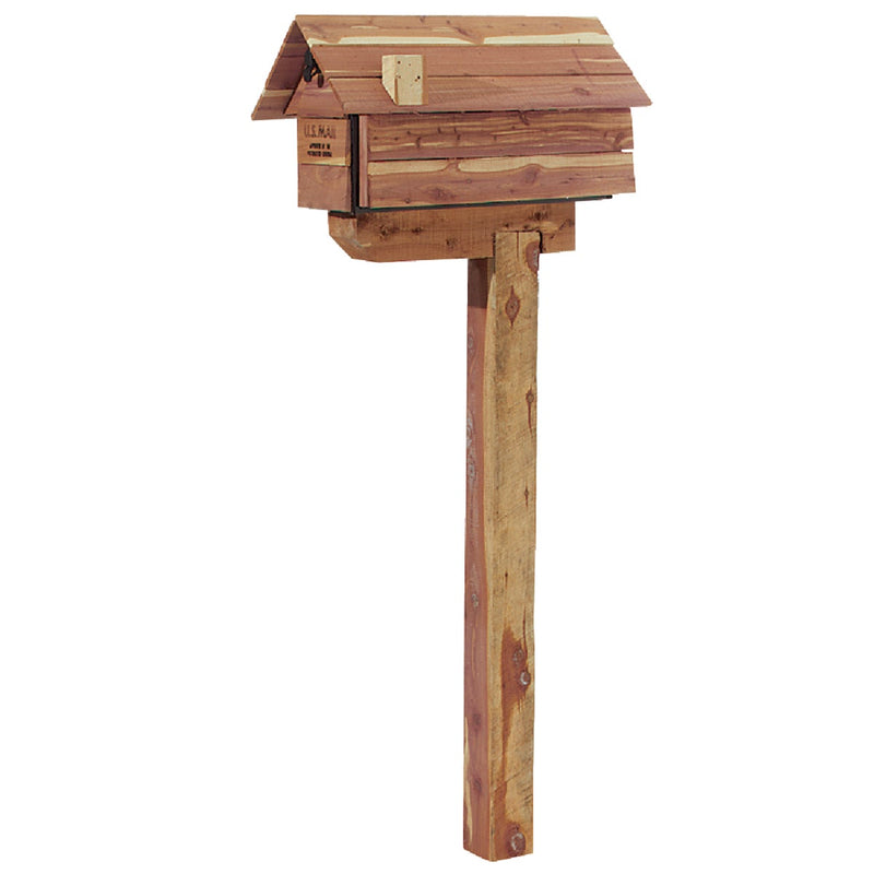 Gibraltar Red Cedar Drive-In Mailbox Post Kit