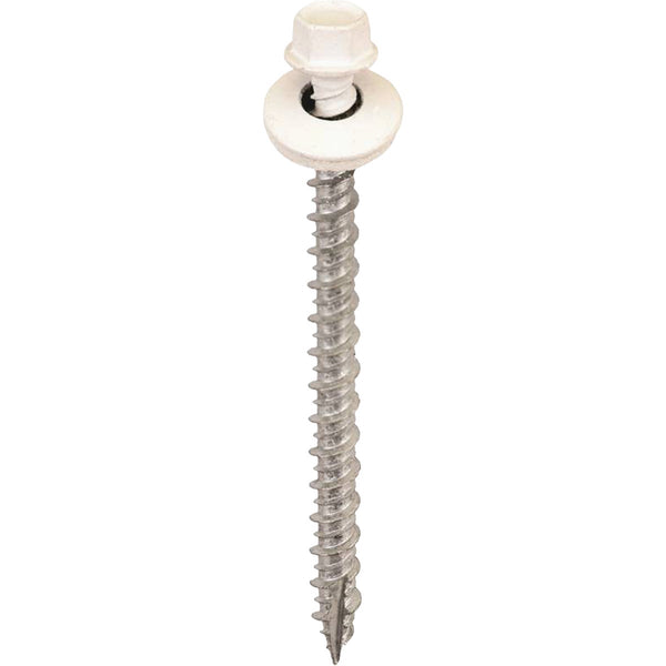 Acorn International 2-1/2 In. Washered White Metal To Wood Screw (250 Ct.)