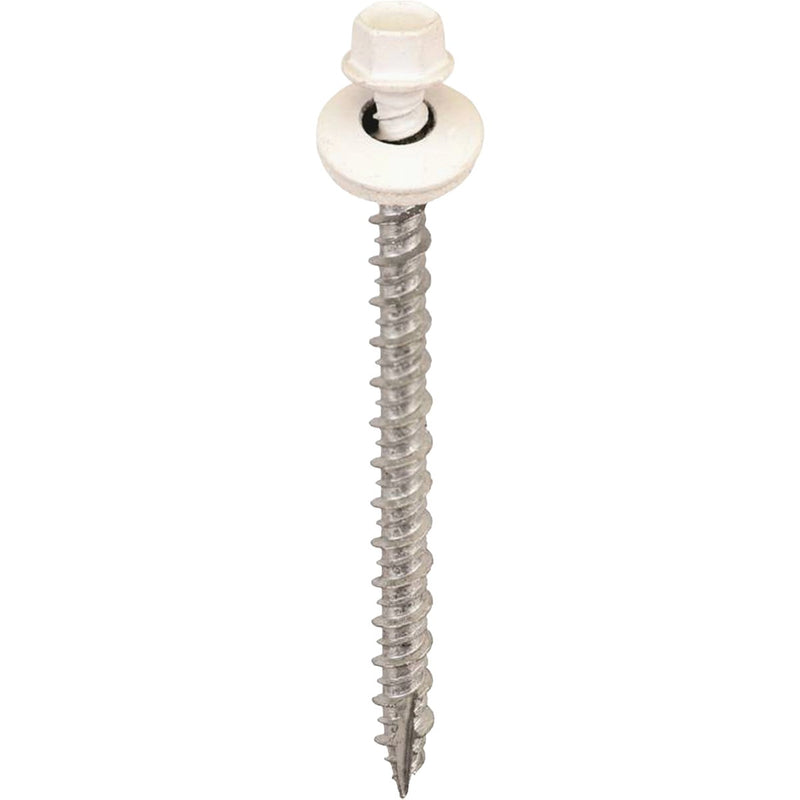 Acorn International 2-1/2 In. Washered White Metal To Wood Screw (250 Ct.)