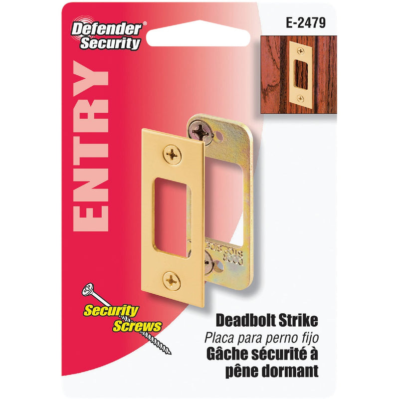 Defender Security Brass High Security Deadbolt Strike