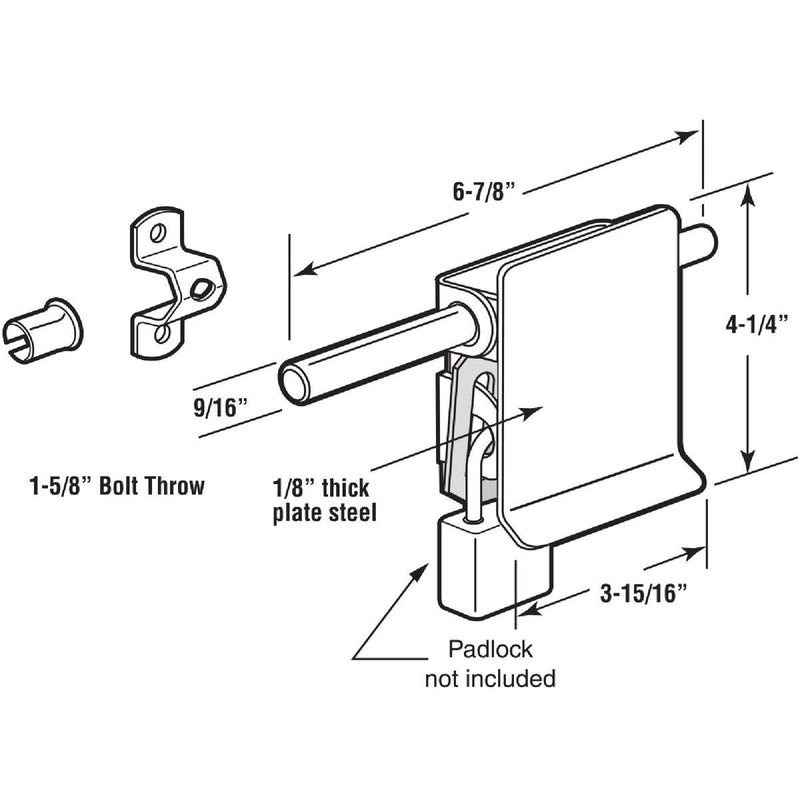 Prime-Line Tamper-Proof Garage & Shed Door Lock