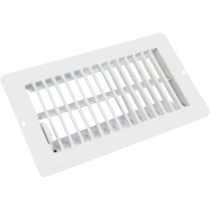 United States Hardware 4 In. x 10 In. x 11/16 In. White Steel Floor Register