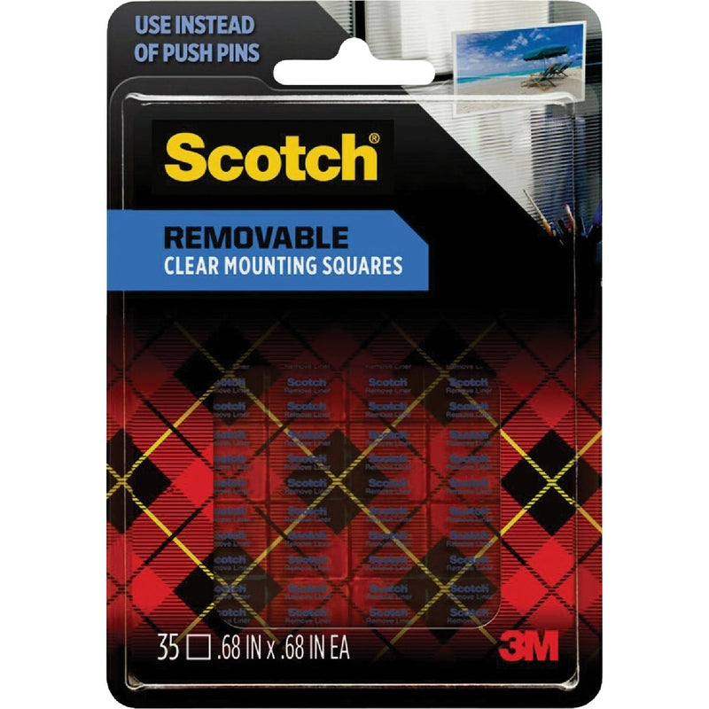 Scotch 0.68 In. x 0.68 In. 1 Lb. Capacity Removable Mounting Squares (35-Pack)