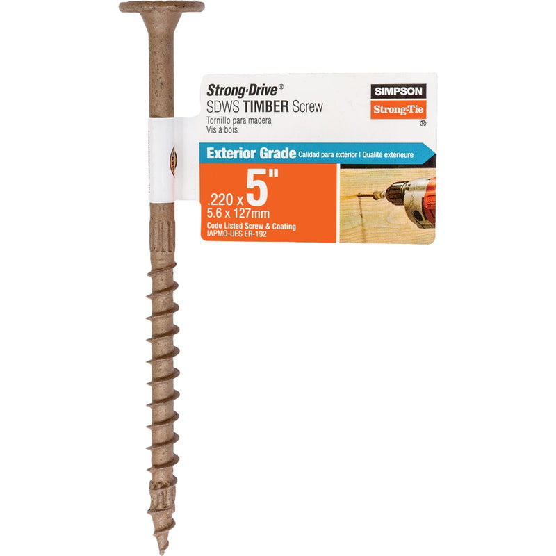 Simpson Strong-Tie Strong-Drive SDWS Timber (Exterior Grade) 0.220 in. x 5 In. T40 Screw
