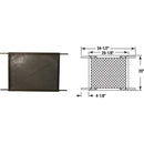 Prime-Line Make-2-Fit 34.5 In. x 20 In. Brown Plastic Door Grille for 36 In. Door