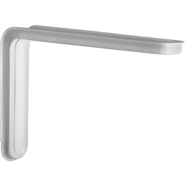 Knape & Vogt Slim-Line 10 In. D. x 6.5 In. H. White Steel L Bracket